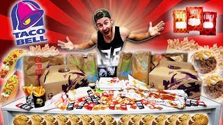 THE 100 TACO BELL MENU CHALLENGE 12000 CALORIES [upl. by Nyleaj]