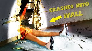 Figure Skaters Crashes into Wall Compilation [upl. by Nellek]