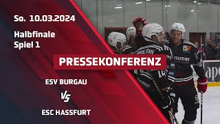 Eisbären TV  Pressekonferenz 10032024 ESV Burgau vs ESC Haßfurt 93 [upl. by Nus540]