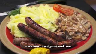 Bangers n Mash  Sausages amp Mashed Potato  British [upl. by Pet]