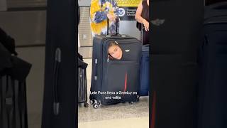 Lele Pons lleva a Greeicy adentro de una valija en el aeropuerto [upl. by Vedetta]