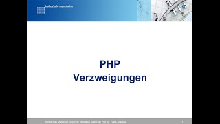 PHP Verzweigungen Schleifen und Funktionen [upl. by Hotchkiss]