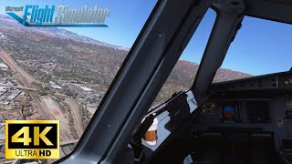 flightsimulator2020 JetBlue A320 Circling Approach to Bob Hope from side cockpit [upl. by Enaz315]