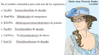 𝐍𝐎𝐌𝐄𝐍𝐂𝐋𝐀𝐓𝐔𝐑𝐀 𝐐𝐔Í𝐌𝐈𝐂𝐀 sistemática IUPAC Na₂SO₄ MnOH₂ KH₂PO₄ Na₂SO₃ FeNO₃₃ Na₂CO₃ [upl. by Diehl]