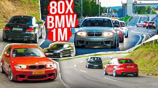 80x BMW 1M Coupé at the Nürburgring Accelerations Drift FlyBys [upl. by Turpin]