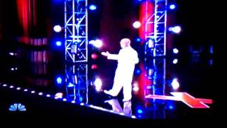 Americas Got Talent Metatron Falls off stage 53111 [upl. by Kacie]