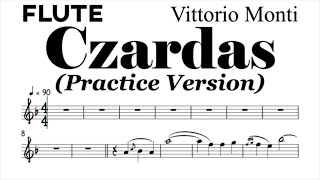 Czardas Flute Sheet Music Backing Track Play Along Partitura [upl. by Druce]