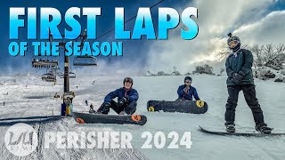 FIRST LAPS OF THE SEASON Snow Guns Blasting – Perisher June 2024 [upl. by Ennayhs355]