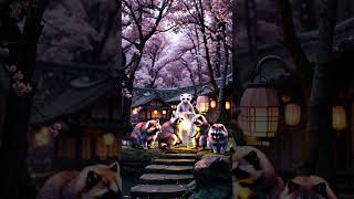 A group of racoons in a fantasy land wildlife animals animalshorts racoons racoon fantasy [upl. by Claudell]