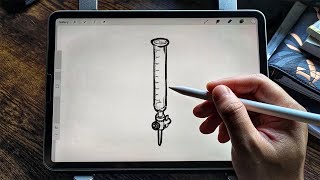 How to draw burette  Easy Drawing Tutorial [upl. by Anaiad235]