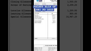 Salary slip of sbipo sbi salary sbiibps bankexam [upl. by Ener]