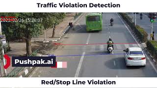 Traffic Violation Detection  Stop and Red Line Violation  Traffic Law Enforcement [upl. by Mariele325]