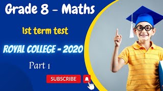 grade 8 maths  English medium  1st term Royal college  education wamh [upl. by Orpheus737]