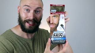 JUST FOR MEN BEARD DYE  BEFOREAFTER on THIN PATCHY BEARD [upl. by Ogden]