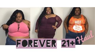 Forever 21 Plus Size Haul 2018  GiCurls [upl. by Aleahcim425]