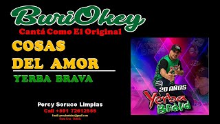 KARAOKE  COSAS DEL AMOR VILLERA  YERBA BRAVA  BuriOkey [upl. by Atekin462]