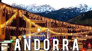 ANDORRA 🇦🇩 BUS TOUR  ANDORRA LA VELLA  ENCAMP  SOLDEU  GRAU ROIG  PAS DE LA CASA JANUARY 2024 [upl. by Fredela721]