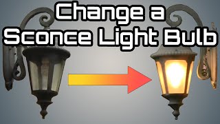 How to change an Outdoor Porch Lantern Sconce Light BulbSimple DIY do it yourself procedure HQ [upl. by Yrrac]