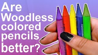 ARE WOODLESS COLORED PENCILS BETTER THAN REGULAR [upl. by Odnumde]