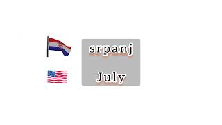 Learn croatian languagevocabularymonths [upl. by Hose391]