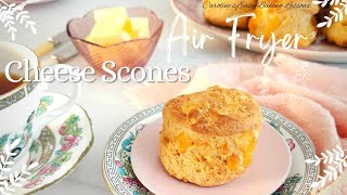 Air Fryer British Cheese Scones That Rise SAVE energy amp bake in SUMMER [upl. by Ainerol]