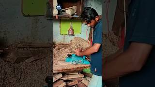 How to Make a Small Wooden Stool shorts woodworking woodenstool woodenart woodturning [upl. by Anhaj]