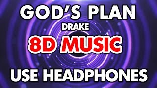 Drake  Gods Plan 8D MUSIC [upl. by Boyer627]