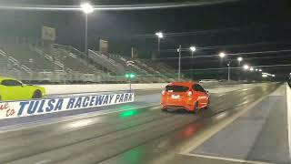 Fiesta ST vs Hellcat drag race Fiesta wins [upl. by Nibas]