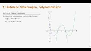 Gleichungen lösen 31  Kubische Gleichungen Polynomdivision [upl. by Atinuaj]