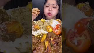 Eating Asmr spicy chicken and egg biryani RJ mukbang shortvideo shorts trending asmr viral [upl. by Eelanna30]