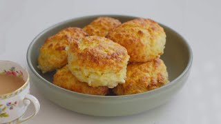 The Worlds Easiest Cheese Scones  NO BUTTER [upl. by Tomi]