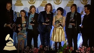 Arcade Fire in the media center after winning Album of the Year  GRAMMYs [upl. by Yahs]