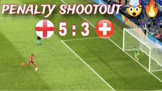 England vs Switzerland full penalty shootout  Euro 2024 🔥🤯 [upl. by Bixby]