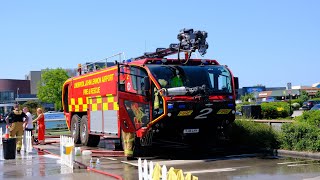 Liverpool Airport Firetruck Oshkosh Striker [upl. by Airolg128]