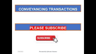 CONVEHANCING PROCESS Legal Accounting21 May 2022 [upl. by Imar]