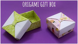 Origami Paper Box with Lid  DIY Paper Gift Box Making Tutorial  Easy Paper Craft Ideas [upl. by Aidile]