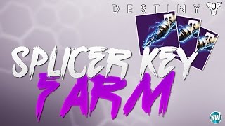 Destiny SPLICER KEY FARM  Rise of Iron Fastest Way to Get Splicer Keys [upl. by Aicercal]