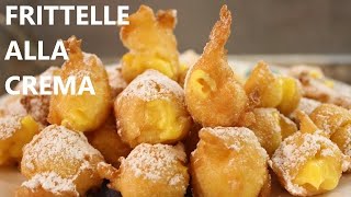 Frittelle morbide alla Crema ricetta frittelle di Carnevale Rapanello [upl. by Llerat]