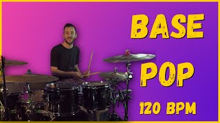 BASE de BATERÍA para IMPROVISAR POP 120 bpm 🥁 [upl. by Mogerly]