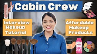 Cabin Crew Interview Makeup  Air Hostess  For Beginners cabincrewinterview makeup [upl. by Nocaj694]