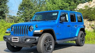 2023 Jeep Wrangler Sahara High Altitude Hydro Blue In Depth Video Tour [upl. by Ettenel]