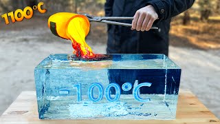 EXPERIMENT Lava Against Large ICE Block Can it Melt it LAVA VS ICE [upl. by Modesty]