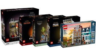 All LEGO Icons Modular Buildings released between 2019  2023 CompilationCollection Speed Build [upl. by Dikmen430]