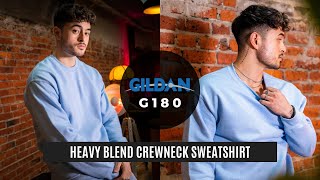 Gildan G180 Heavy Blend Crewneck Sweatshirt  BlankClothingca [upl. by Killy867]