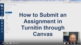 How to Submit an Assignment to Turnitin in Canvas for Students [upl. by Cogswell326]