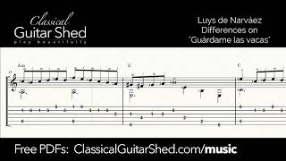 Narvaez Guardame Las Vacas  Free Sheet Music [upl. by Swetlana]