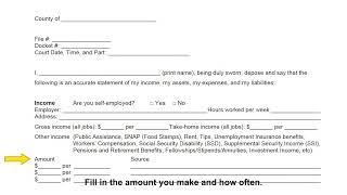 How to fill out the Financial Disclosure Affidavit Form  Part 1 of 2 [upl. by Egrog]