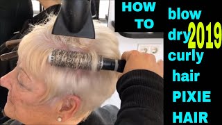 How to blow dry curly permed pixie hair [upl. by Bui]