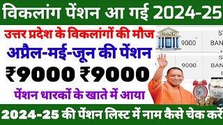 आ गई विकलांग पेंशन  viklang pension list kaise dekhe  up viklang pension list 202425 [upl. by Sik803]