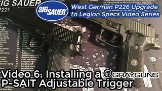 6 Installing a Grayguns PSAIT Trigger  Upgrading a West German P226 to Legion Specs [upl. by Aihtebat]